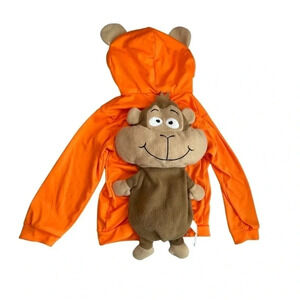 Jacket Pack it Pets Kids Hooded Monkey Jacket - Size  (4/5) - Monkey plush
